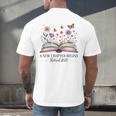a New Chapter Begins Retired 2025 Floral Book Retirement Men's Back Print T-Shirt