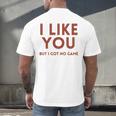 I Like You But Got No Game Introvert Minimalist Joke Men's Back Print T-Shirt I Like You But Got No Game Introvert Minimalist Joke Men's Back Print T-Shirt