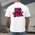 No Small Talk Zone – Introvert Quote Men's Back Print T-Shirt No Small Talk Zone – Introvert Quote Men's Back Print T-Shirt