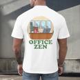 Office Zen Introvert Office Staff Secretary Employee Admin Men's Back Print T-Shirt