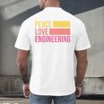 Peace Love Engineering Engineer School Graduation Retro Men's Back Print T-Shirt