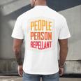 People Person Repellant Introvert Premium Men's Back Print T-Shirt People Person Repellant Introvert Premium Men's Back Print T-Shirt