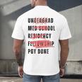 PGY Done Medical Training Residency Fellowship Graduation Men's Back Print T-Shirt