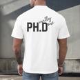 PhD Shirt Phinally Finally Done Graduation Her Men's Back Print T-Shirt