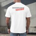 PhD Thesis Defense Graphic Doctoral Graduation Men's Back Print T-Shirt