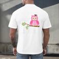 Pink I Graduated From Elementary Graduation Men's Back Print T-Shirt