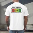 Powered By Books Bookworm Librarian Reading Men's Back Print T-Shirt