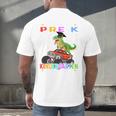 Pre k Graduation 2025 Pre-k Kindergarten Graduate Dinosaur Premium Tri-Blend Men's Back Print T-Shirt