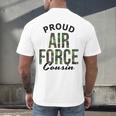 Proud Air Force Cousin Deployment Homecoming Graduation USAF Men's Back Print T-Shirt