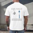 Proud Air Force Husband US Air Force Graduation Husband Men's Back Print T-Shirt
