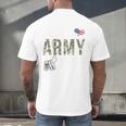 Proud Army Mom Army Graduation Mom US Army Mom Men's Back Print T-Shirt