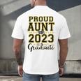 Proud Aunt Of A 2023 Graduate Family Matching Graduation Men's Back Print T-Shirt
