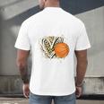Proud Aunt Of A 2026 Senior Basketball Graduation Leopard Premium Tri-Blend Men's Back Print T-Shirt