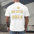 Proud Big Sister Of Two 2024 Graduate Class 2024 Graduation Premium Men's Back Print T-Shirt