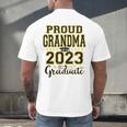 Proud Grandma Of A 2023 Graduate Graduation Men's Back Print T-Shirt