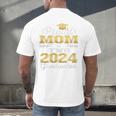 Proud Mom Of Two 2024 Graduate Class 2024 Graduation Family Premium Men's Back Print T-Shirt