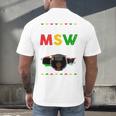 Queen MSW Social Work Grads Masters Graduation Men's Back Print T-Shirt