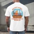 Quiet Girl Productive World Introvert Office Staff Secretary Men's Back Print T-Shirt Quiet Girl Productive World Introvert Office Staff Secretary Men's Back Print T-Shirt