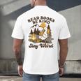 Read Books Be Kind Stay Weird Bookish Silly Goose Reading Men's Back Print T-Shirt Read Books Be Kind Stay Weird Bookish Silly Goose Reading Men's Back Print T-Shirt
