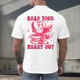 Read Your Heart Out Valentines Day Book Lover Bookish Teach Men's Back Print T-Shirt
