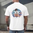 Reading Is Snow Much Fun Snowflake Top Hat Book Fan Winter Men's Back Print T-Shirt