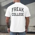 Retro Anti Social FREAK COLLEGE Introvert Stay Away From Me Men's Back Print T-Shirt Retro Anti Social FREAK COLLEGE Introvert Stay Away From Me Men's Back Print T-Shirt