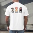 Rock Paper Scissors Hand Game Cute Paw Cat Introvert Men's Back Print T-Shirt