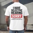 Sarcastic Sayings Introvert I Have Selective Hearing Men's Back Print T-Shirt Sarcastic Sayings Introvert I Have Selective Hearing Men's Back Print T-Shirt