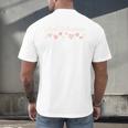 School Librarian Valentines Day Daisy Library Book Lover Premium Men's Back Print T-Shirt