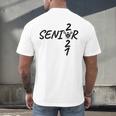 Senior 2021 Lacrosse Sticks And Ball Graduation Men's Back Print T-Shirt