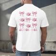 Senior 2025 Coquette Pink Bow Class Of 2025 Graduation Girls Men's Back Print T-Shirt