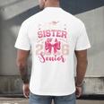 Senior 2026 Class Of 26 Coquette Pink Bow Graduation Sister Men's Back Print T-Shirt