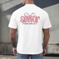 Senior 2026 Coquette Pink Bow Graduation 2026 Class Of 2026 Men's Back Print T-Shirt