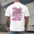 Senior 2026 Graduation Girls Coquette Pink Bow Class Of 2026 Premium Men's Back Print T-Shirt