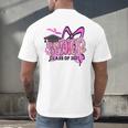 Senior 2027 Class Of 2027 Coquette Girl Pink Graduation 2027 Men's Back Print T-Shirt