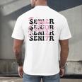 Senior 2027 Class Of 2027 Coquette Pink Bow Graduation 2027 Men's Back Print T-Shirt