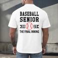 Senior Class Of 2025 Baseball Senior Night Graduation Party Men's Back Print T-Shirt