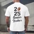 Senior Football Brother Class Of 2025 Graduation Graduate Men's Back Print T-Shirt