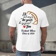 Senior Football Mom Class Of 2026 Graduation Graduate Men's Back Print T-Shirt