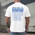 Silent Girls Are DangerousFor Quiet Introvert Girl Men's Back Print T-Shirt Silent Girls Are DangerousFor Quiet Introvert Girl Men's Back Print T-Shirt