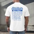 Silent Girls Are DangerousFor Quiet Introvert Girl Men's Back Print T-Shirt