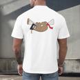 Sloth Graduation Shirt I Did It Diploma Grad Men's Back Print T-Shirt