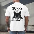 Sorry I Can't Go I'm An Indoor Cat Introvert Cats Men's Back Print T-Shirt