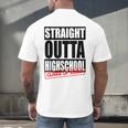 Straight Outta High School Class Of 2023 Graduation Men's Back Print T-Shirt