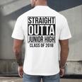 Straight Outta Junior High Graduation Class Of 2018 Men's Back Print T-Shirt