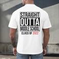 Straight Outta Middle School Graduation Shirt Class Of 2022 Men's Back Print T-Shirt