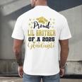 Super Proud Little Brother 2025 Graduate Graduation Family Men's Back Print T-Shirt