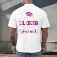 Super Proud Little Cousin Of 2025 Graduate Graduation Family Premium Tri-Blend Men's Back Print T-Shirt