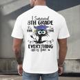 I Survived 8th Grade Graduated Cat Graduation Men's Back Print T-Shirt