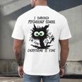 I Survived Psychology School Graduation 2026 2027 Men's Back Print T-Shirt